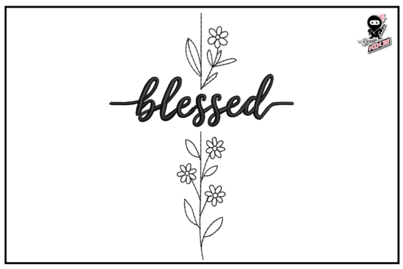 Blessed Floral Christian Cross Embroidery Design Review