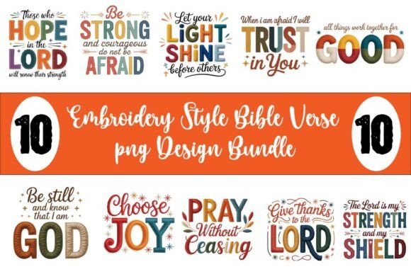 Christian Embroidery PNG Design Bundle Review