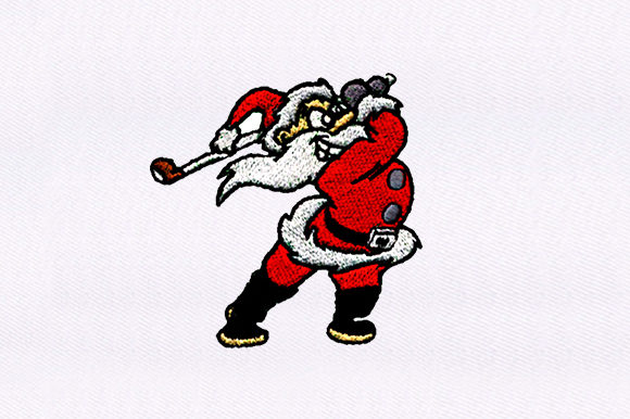 Golf Playing Santa Design Review: A Festive Embroidery Pick