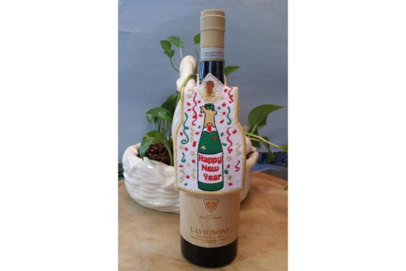 Happy New Year Bottle Dress Embroidery Design Review
