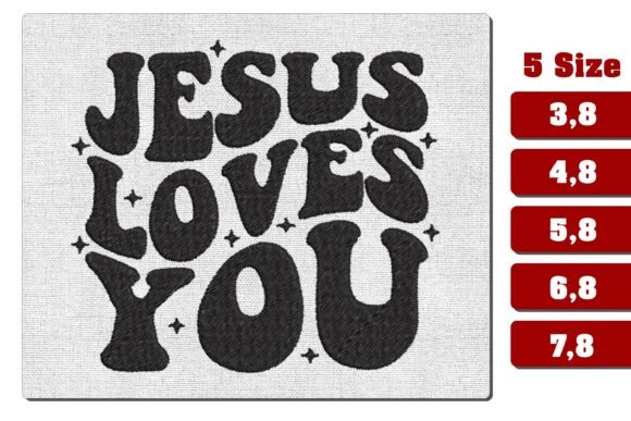 Jesus Loves You Embroidery Design PES Review for Boutique Sweatshirts