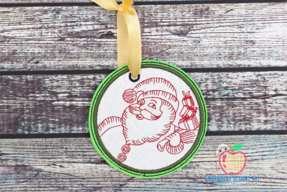 Santa Claus Carrying Gift Bag Ornament Review for Seasonal Embroidery