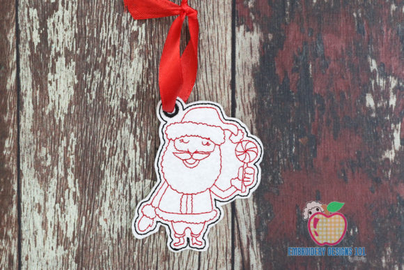 Santa Claus with Candy ITH Ornament Review for Small Business Merch