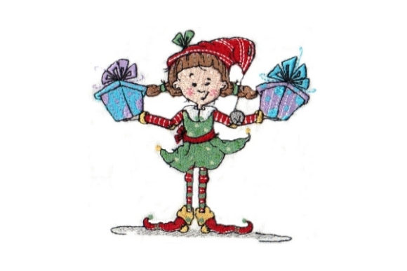 Sassy Polly Elf: A Festive Embroidery Design Review